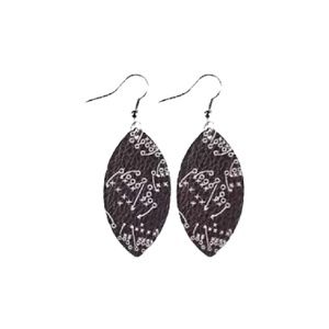 Football Rugby Plays 2" Earrings Faux Leather Sporty Team #16 New